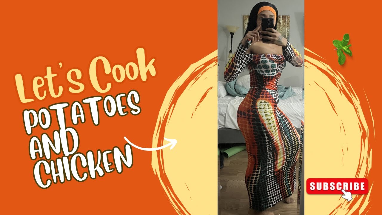 Cooking stream making chicken and potatoes 