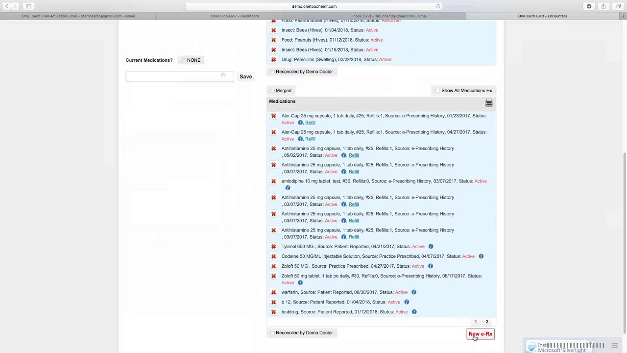 Charting a Note in OneTouch EMR