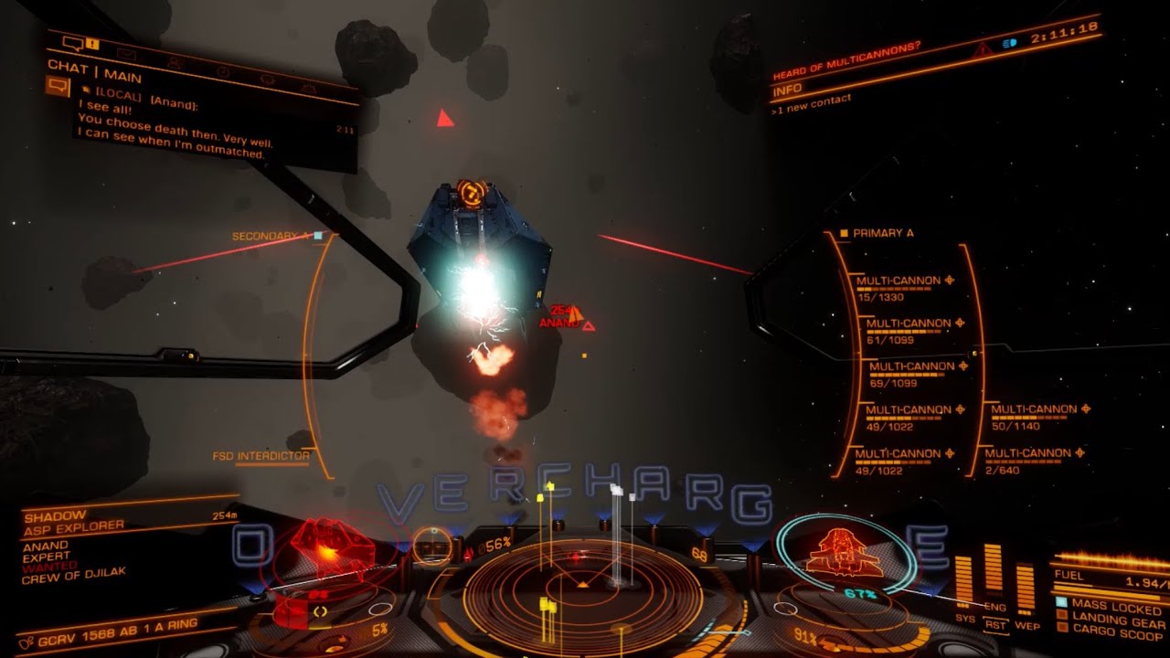 Multi-cannon Federal Gunship vs Haz Res.  Elite Dangerous Odyssey.