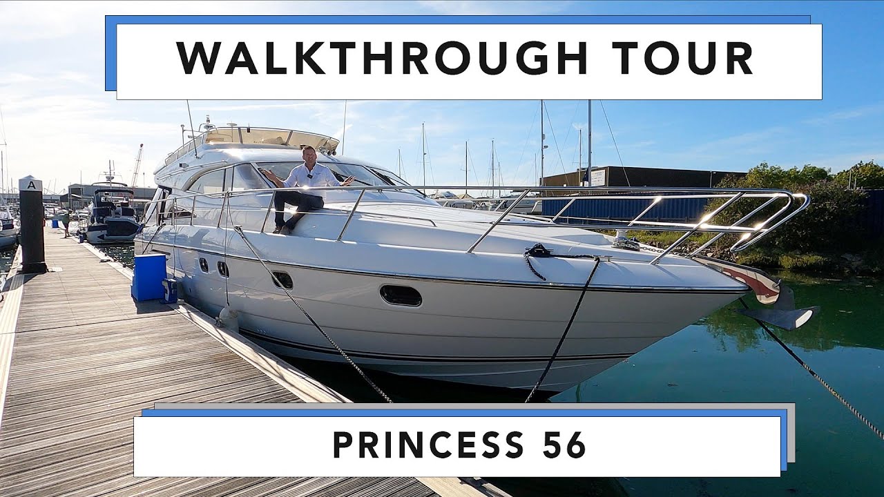 Princess 56 — обзорная экскурсия — огромное жилое пространство делает Princess 56 великолепной ло...