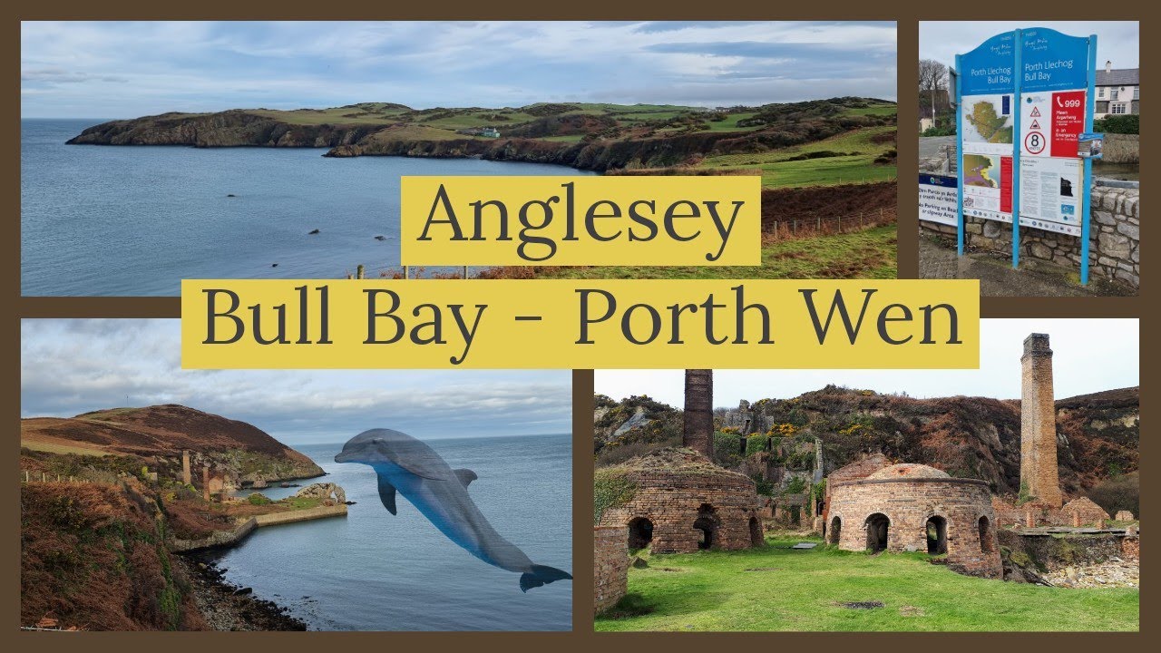 Anglesey Bull Bay - Porth Wen  Amazing Coastal Walk - wild dolphins, abandoned factory on the beach