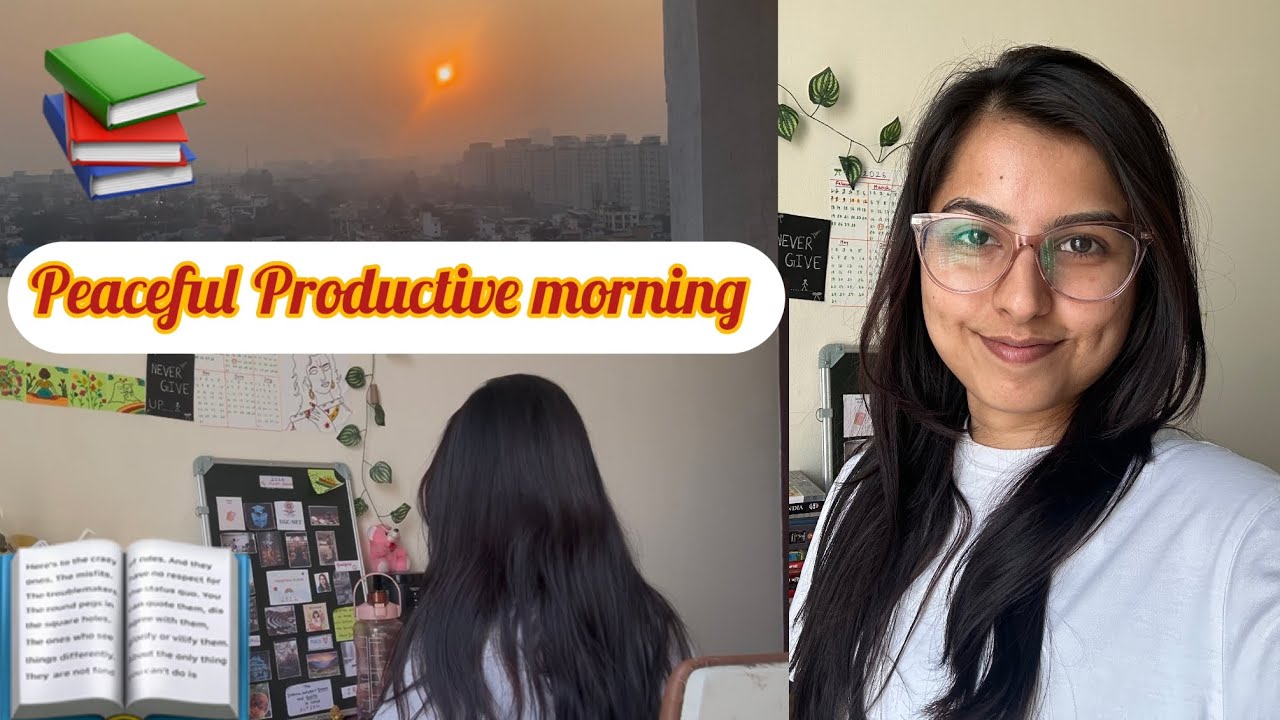 Peaceful Productive Morning🌸📖 UGC NET Aspirant ❤️#morningroutine #productive #study #ugcnetexam