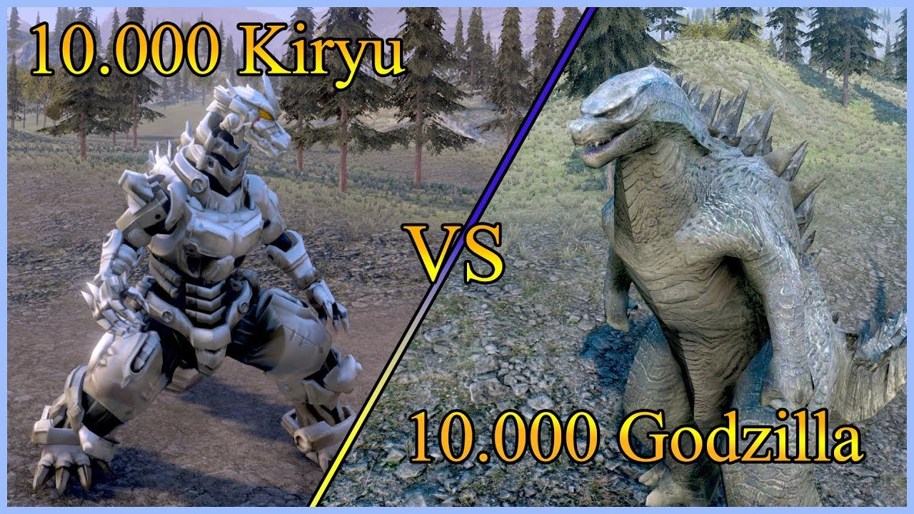 10000 Godzilla (Gojira) - 10000 Kiryu Mechagodzilla - kaiju  sci-fi- Ultimate Epic Battle Simulator