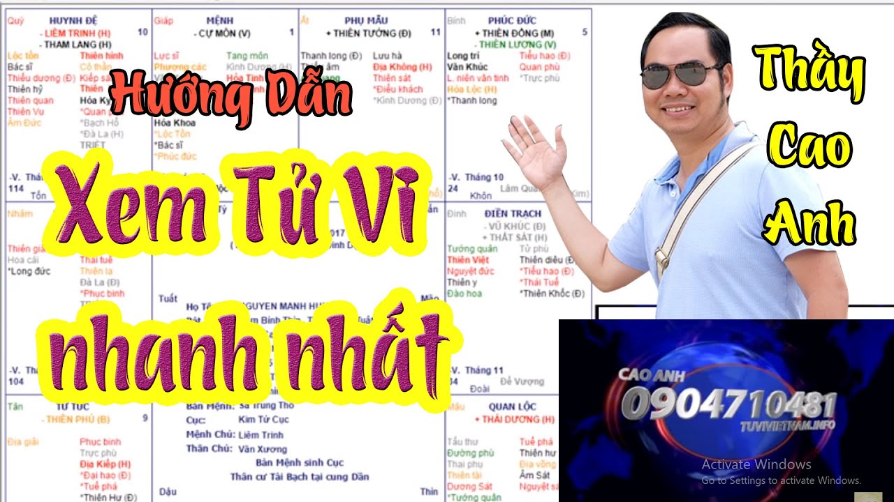 Xem Tử Vi - Hướng Dẫn Xem Tử Vi Nhanh Nhất, C&aacute;ch Xem L&aacute; Số Tử Vi  - Thầy Cao Anh Xem Tử Vi
