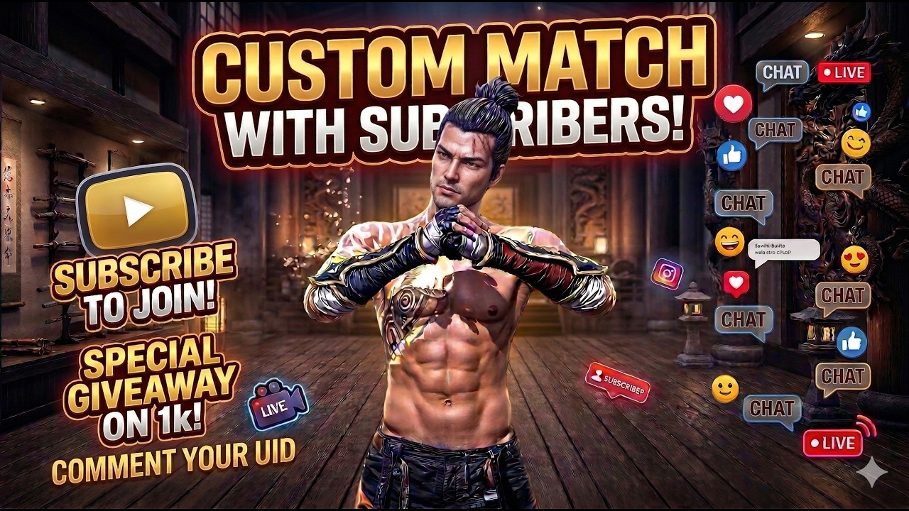 NON-STOP CUSTOM ROOMS & GIVEAWAYS! 🎉 BE READY #freefire  #livestream @GAMER3RDEYE  @GyanGaming