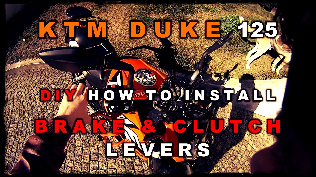 DIY HOW TO Change,Install,Replace Ebay Short Brake and Clutch Levers on KTM Duke 125 Laranjinha Bike