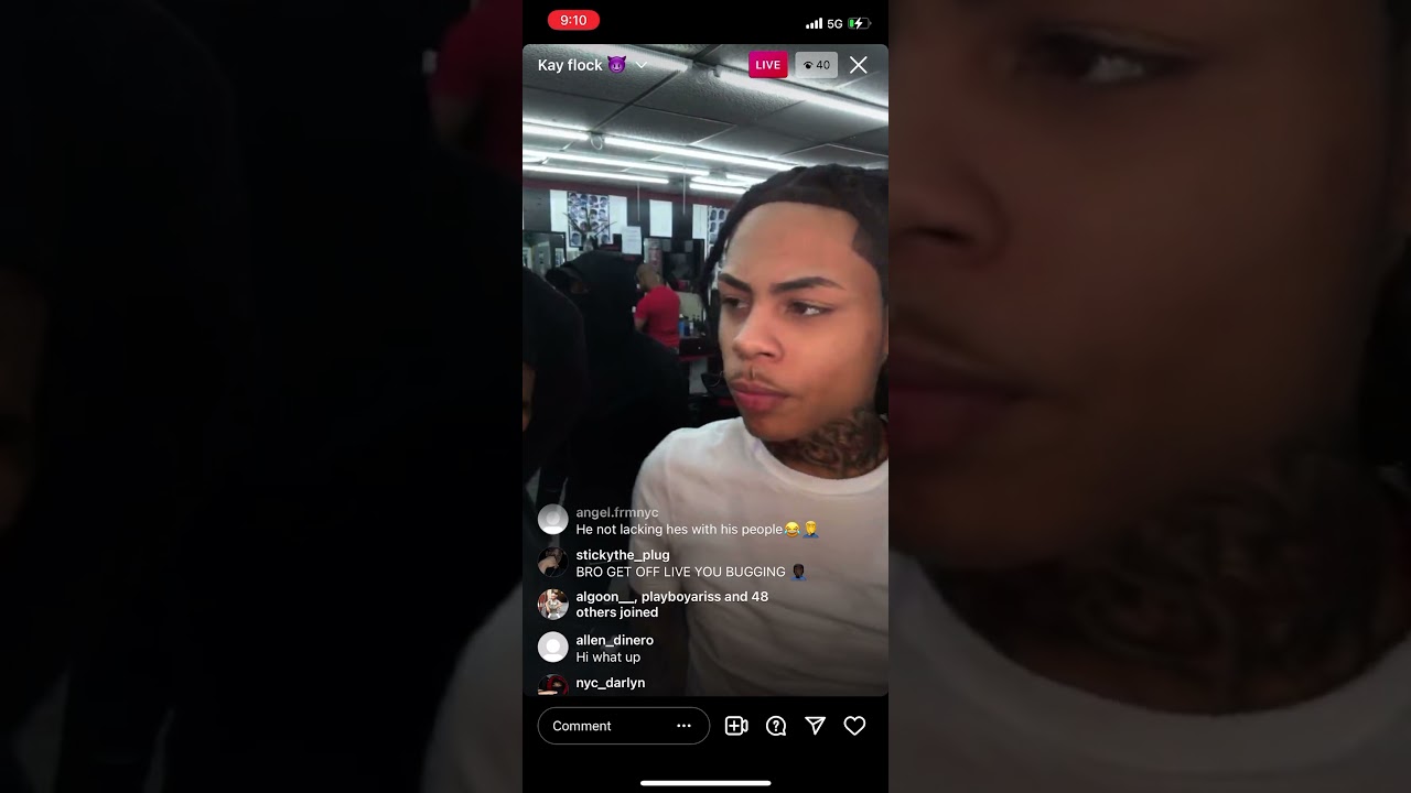 Kay Flock on live after getting dreads & grills done
