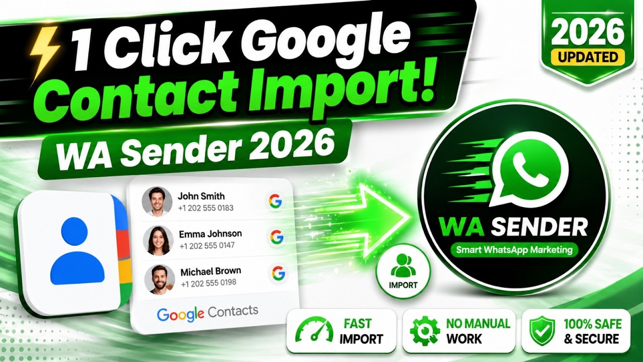 Импорт списка контактов WA Sender в Google Контакты
