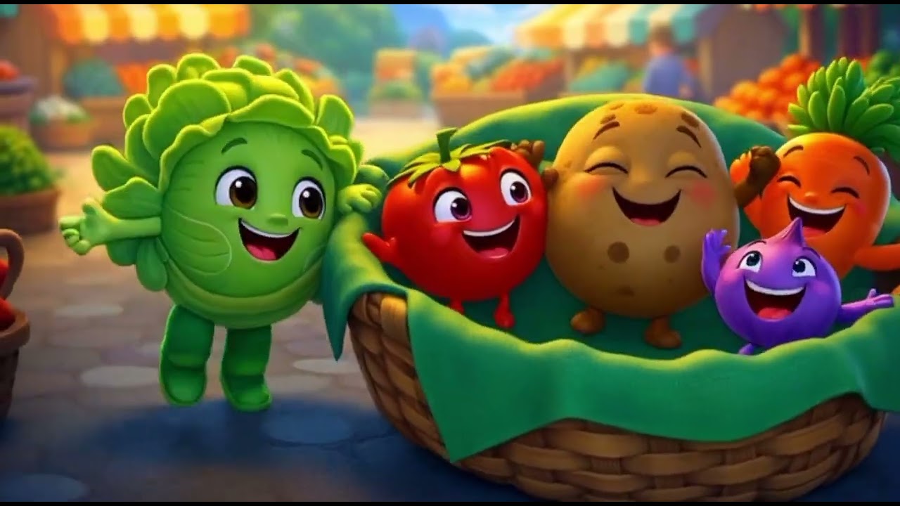 الو کچا الو بیٹا | سبزیوں کا پیارا گانا 🥔🍅 | Kids Fun Song Urdu.5