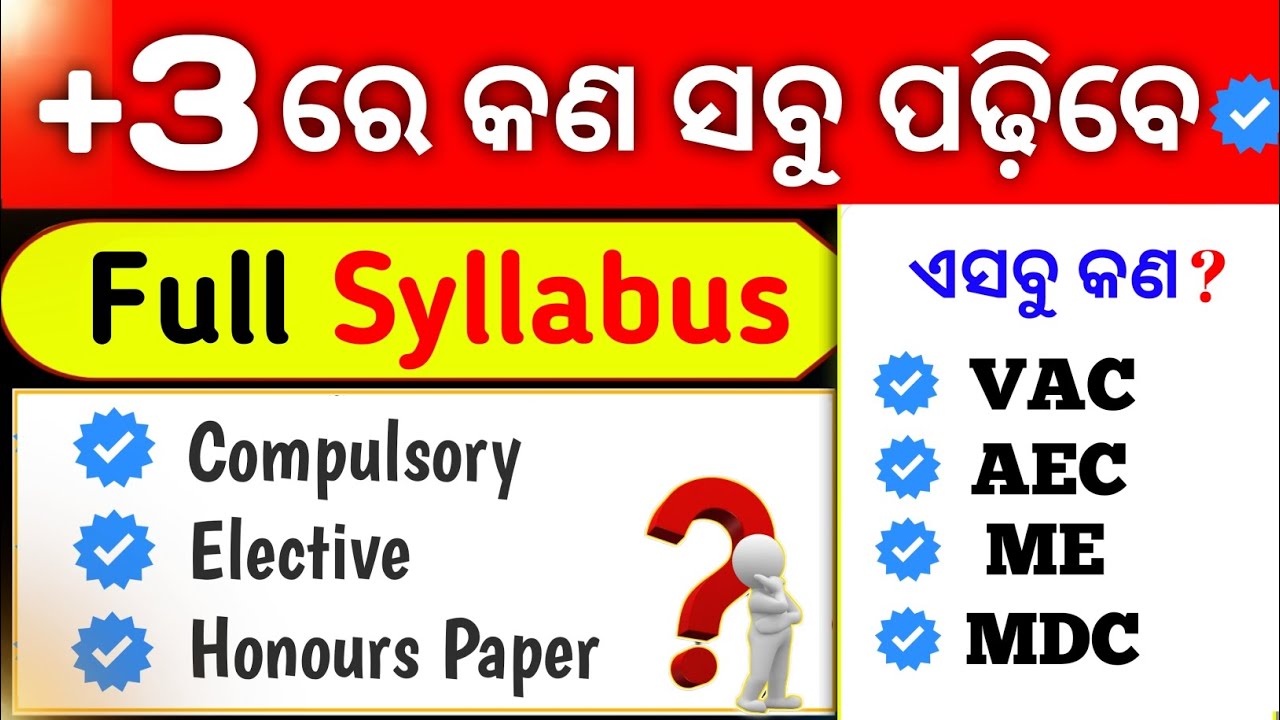 +3 1st Year Full Syllabus Detail //Board 2026 Degree (NEP 2020) //+3 1st Year Subjects//#plusthree 
