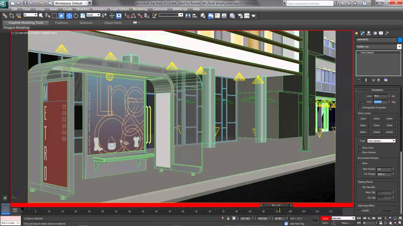 3D Rendering: City part 4 - Animating Focal Length & Field of View