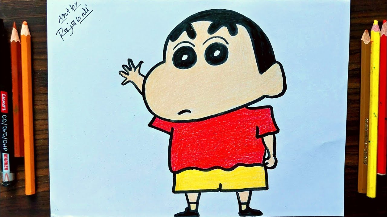 How to draw ShinChan for beginners||Shin-Chan Nohara Drawing