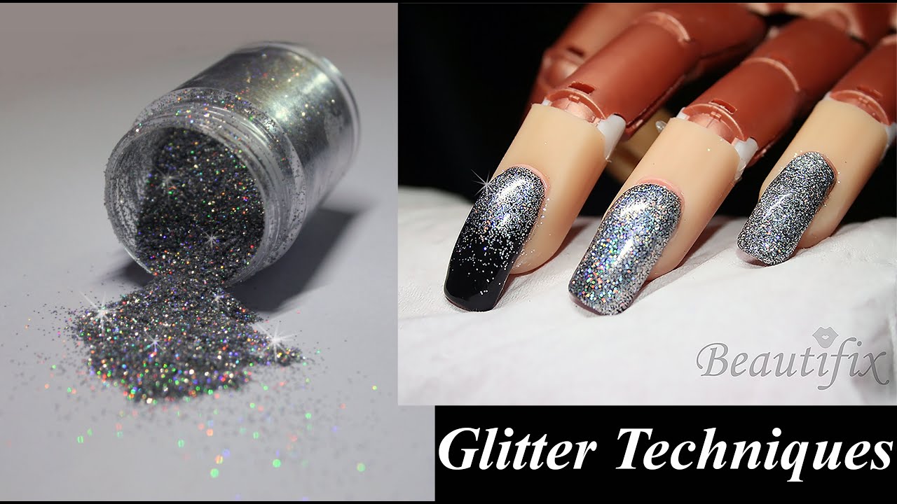 How to: Apply Glitter to nails, 3 Techniques.