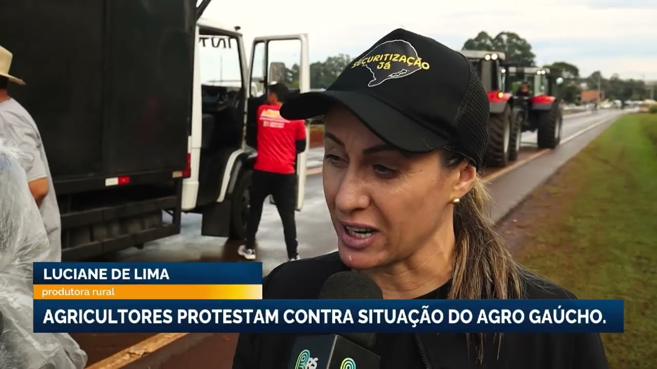 Agricultores protestam contra situação do agro gaúcho na 26ª Expodireto Cotrijal