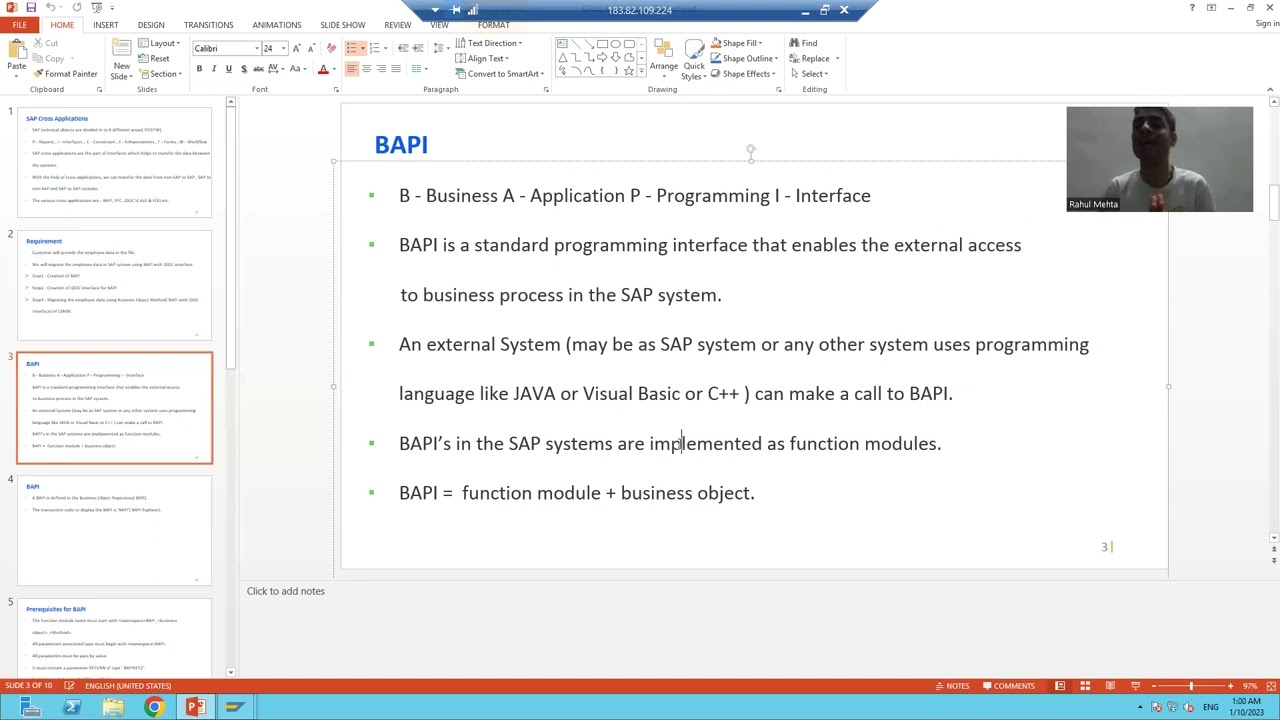 2 - Cross Applications - BAPI - Introduction