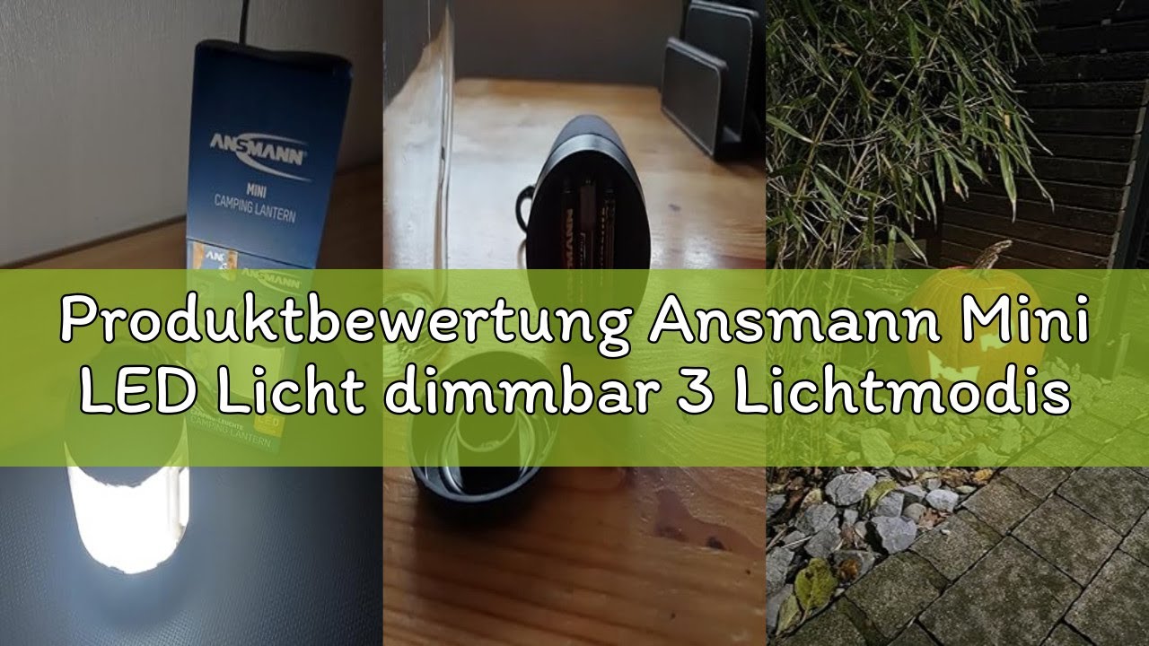 Produktbewertung Ansmann Mini LED Licht dimmbar 3 Lichtmodis inklusive 3x AAA Batterien mit Bügel &