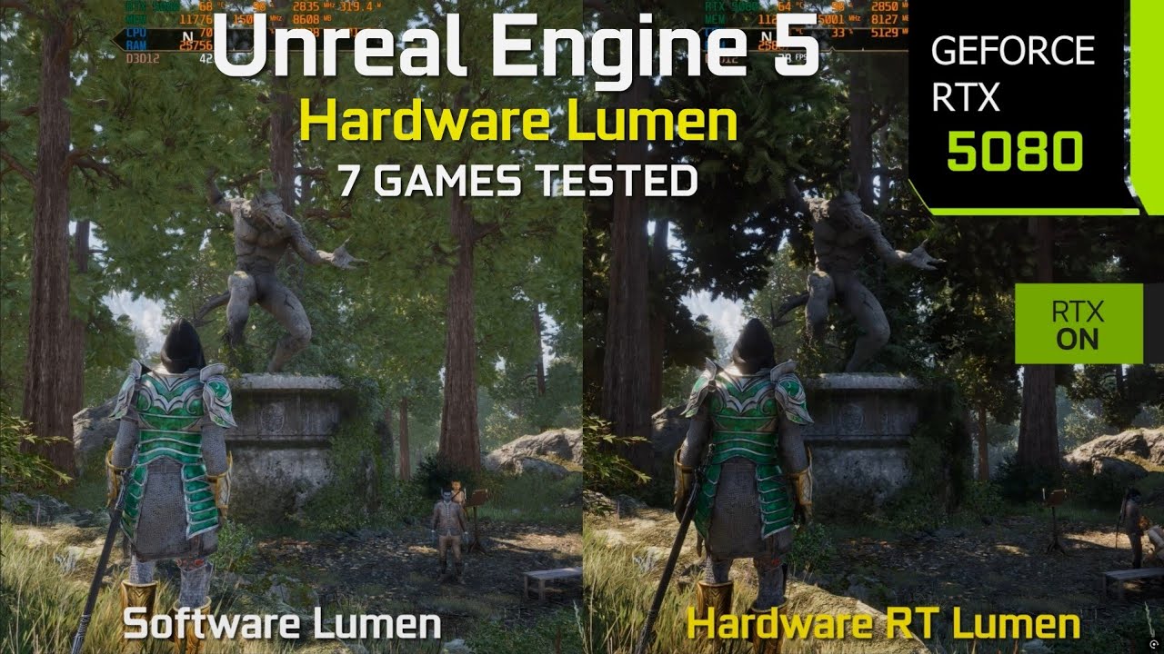 Unreal Engine 5 Hardware RT Lumen vs Software in 7 Games - The Ultimate UE5 Ray Tracing Comparison
