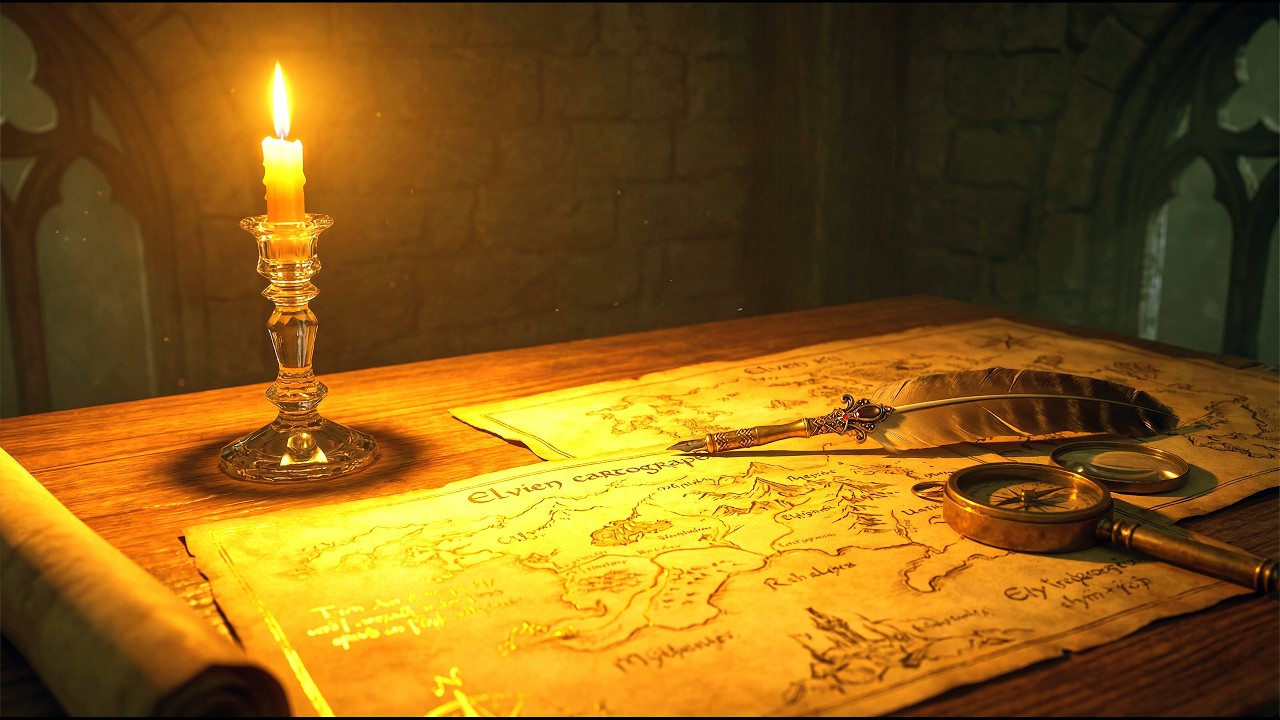 Quill Meets Parchment | 8 Hours of Elven Cartographic Work