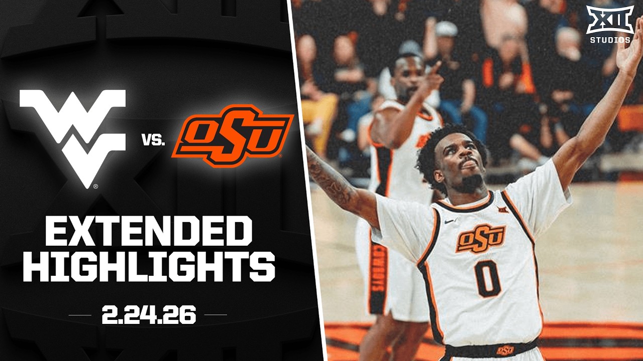 West Virginia vs. Oklahoma State Extended Highlights | 2025-26 Big 12 Men's Basketball