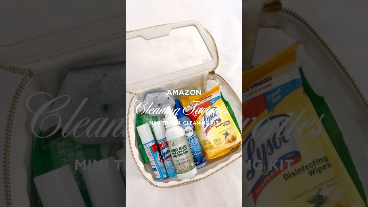 I love packing a mini ✈️ cleaning kit for my hotel room. #cleaning #cleanwithme #cleaningtips #clean