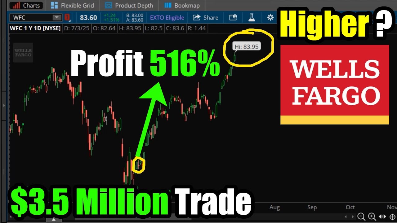 516% Profit & $3.5 Million Trade on Wells Fargo (WFC) Stock: Buy at High?
