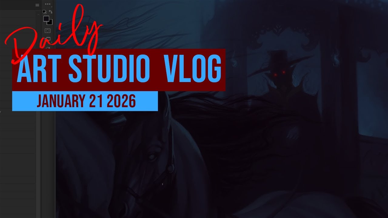 Daily Art Studio Vlog - Day 2: Continuing a Dracula painting