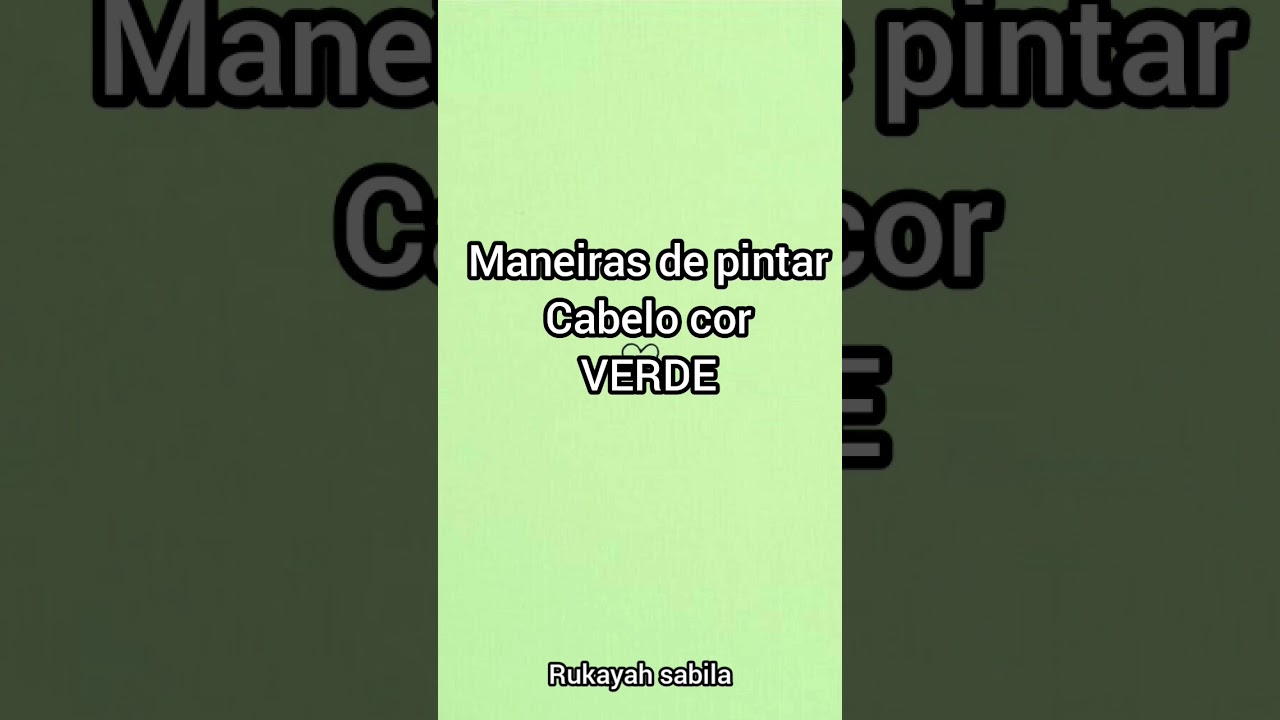 Maneiras de pintar o cabelo cor verde