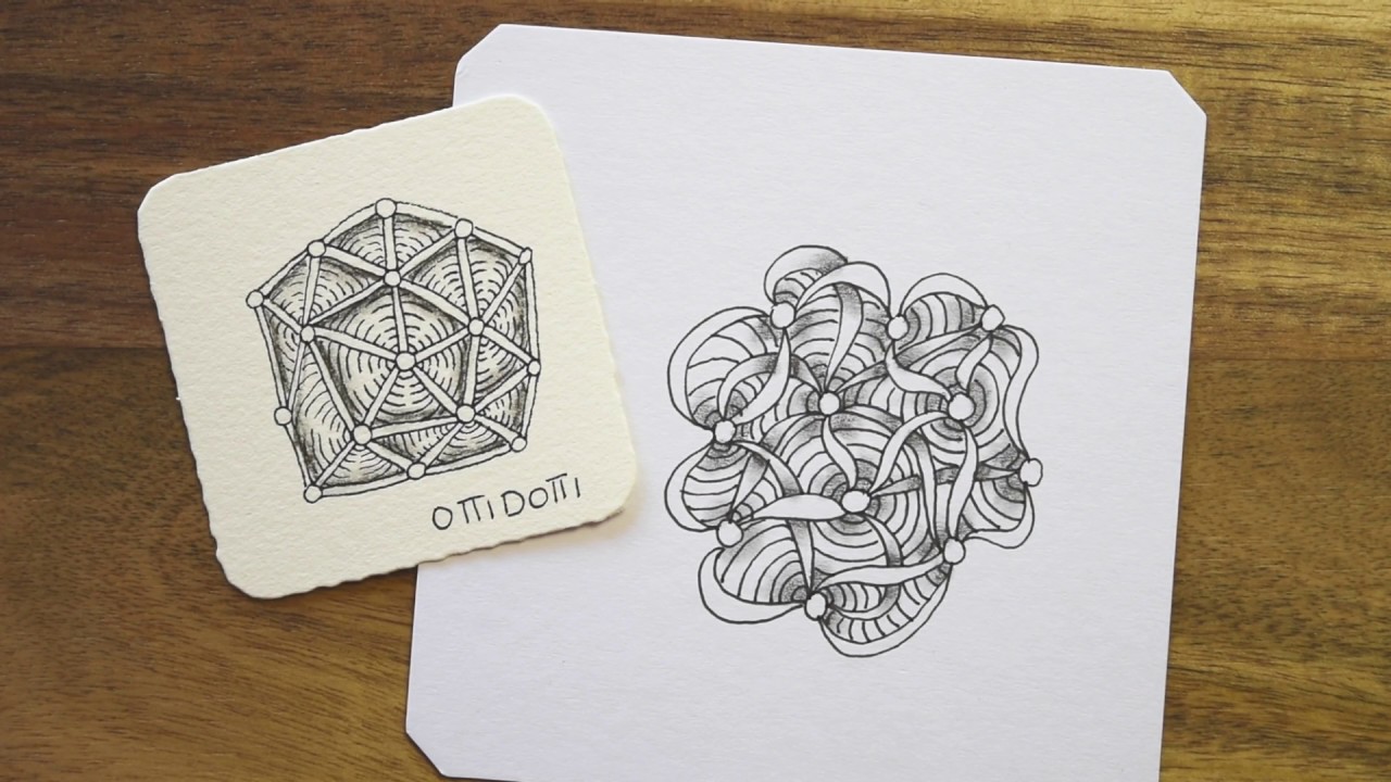 Zentangle® Muster: OttiDotti mit Variation