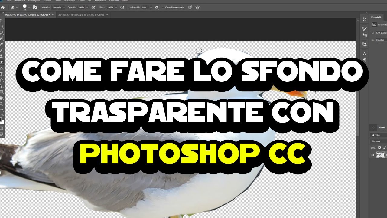 Come fare lo sfondo trasparente con Photoshop CC