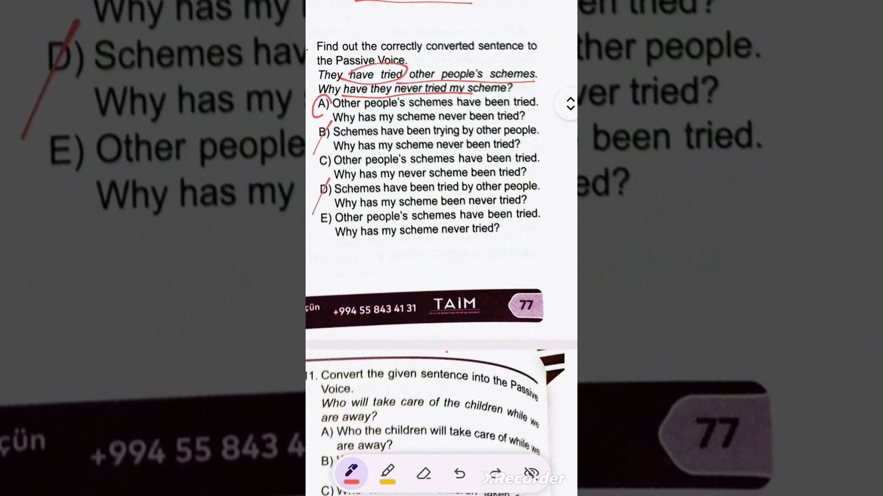 Taim 2025 New - Passive Voice