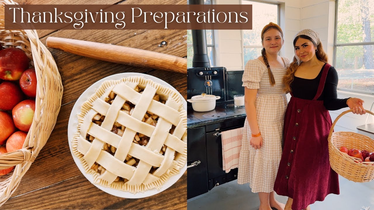 November homemaking | creating a cozy home | baking apple pie with my daughter | turkey and stuffing