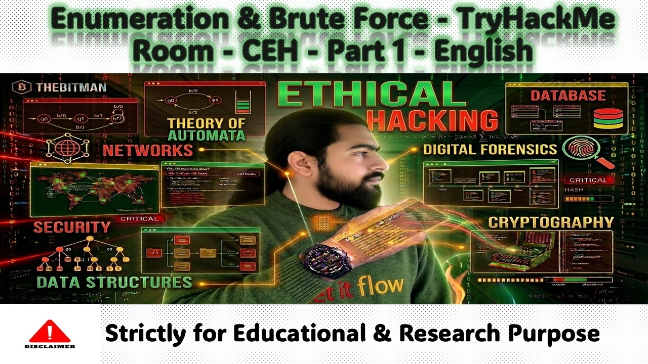 Part 1 - Enumeration & Brute Force - TryHackMe Room - CEH - English