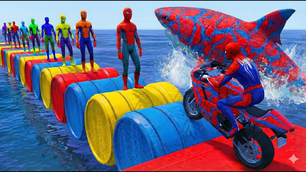 الرجل العنكبوت انقاذ باتمان Spider-Man Rescue iron man vs venom funny Game GTA 5 superhero