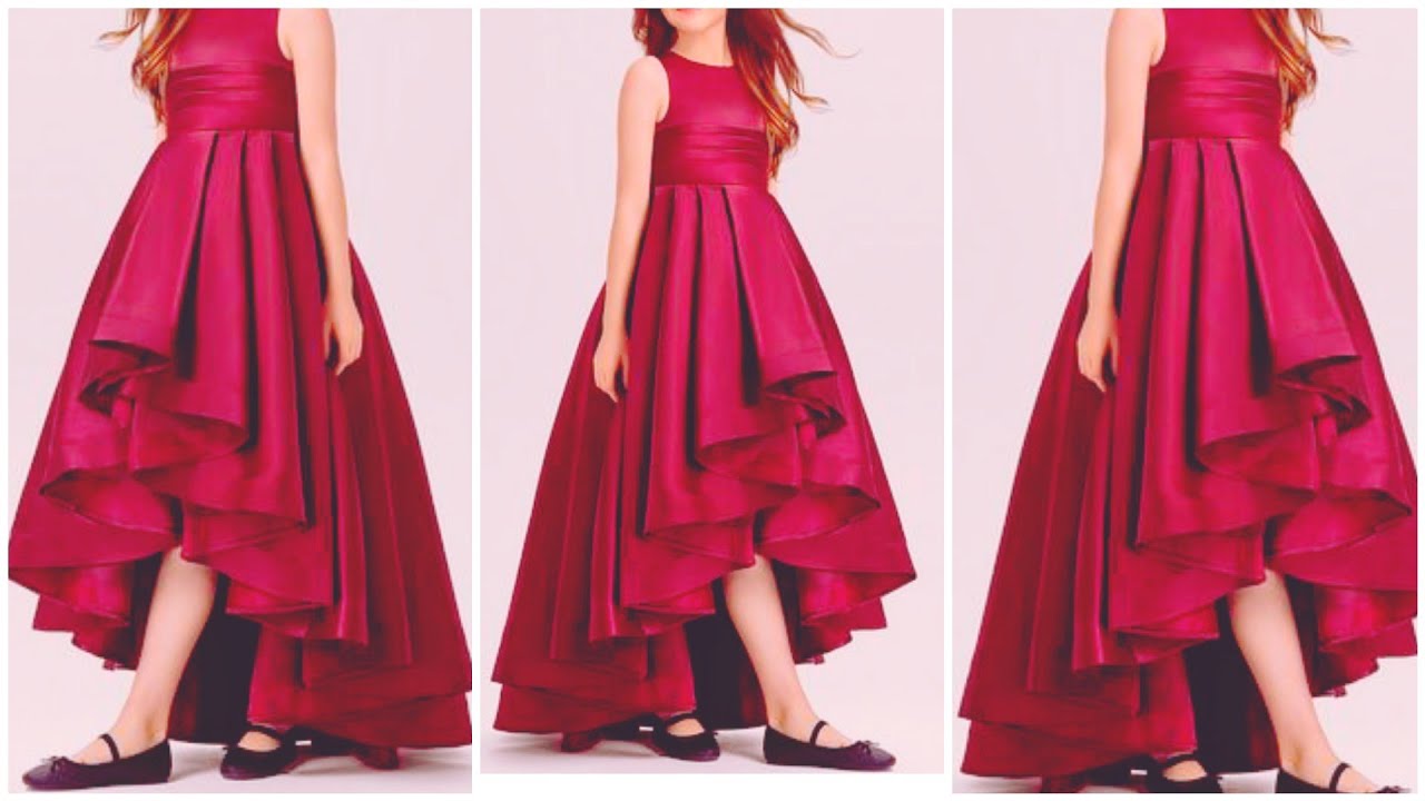 Baby  High low Dress Cutting and Stitching Easy Tutorial Baby Frock Easy Tutorial