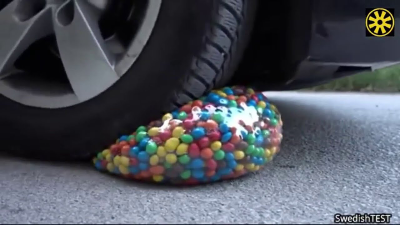 1 Hour Experiments Crushing Crunchy & Soft Things by Car!| EXPERIMENT WITH ASMR