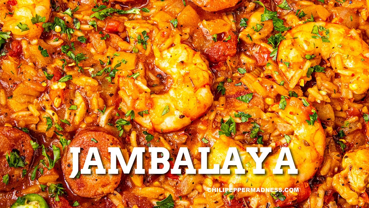 Homemade Jambalaya - Loaded with Shrimp, Andouille, Chicken and More