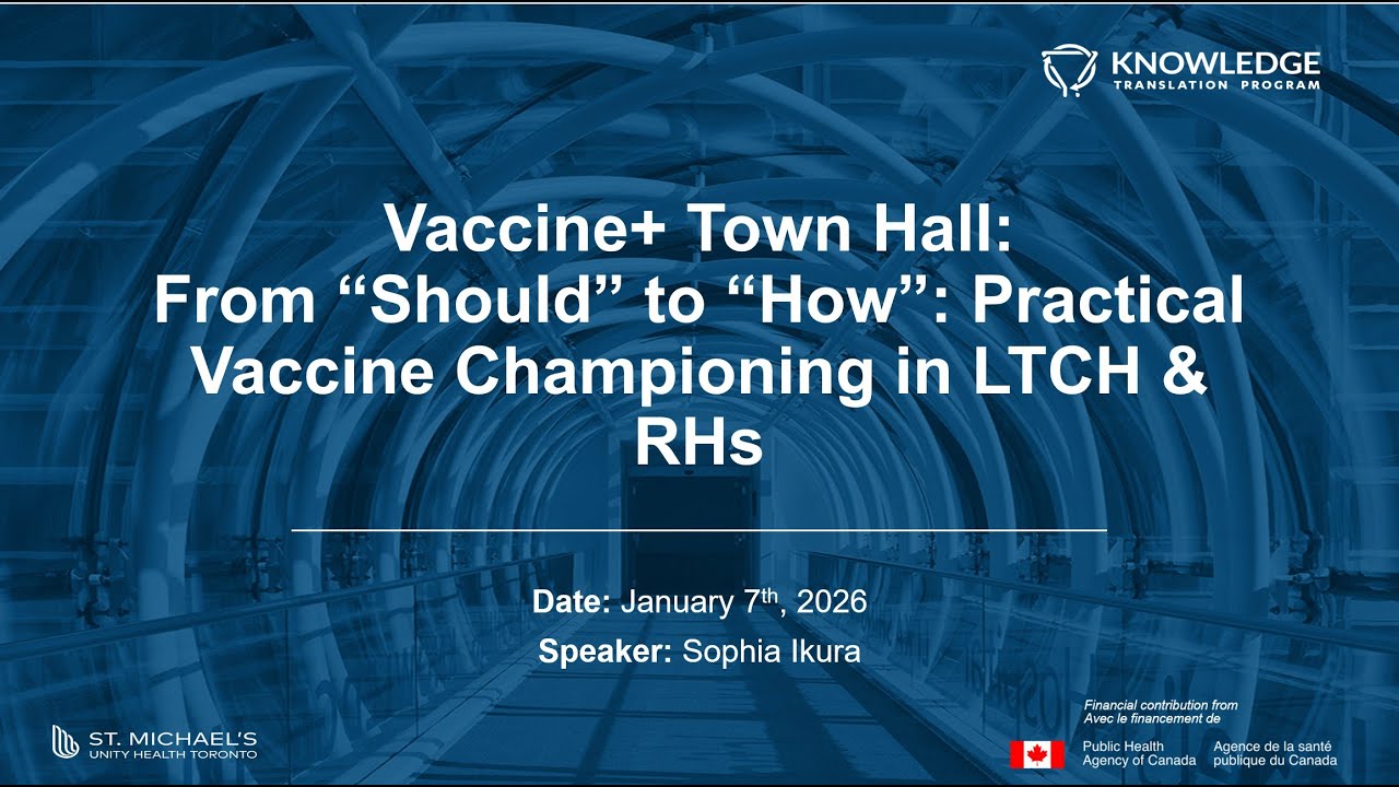 Vaccine+ Jan 2026 Town Hall: “From “Should” to “How”: Practical Vaccine Championing in LTC and RHs