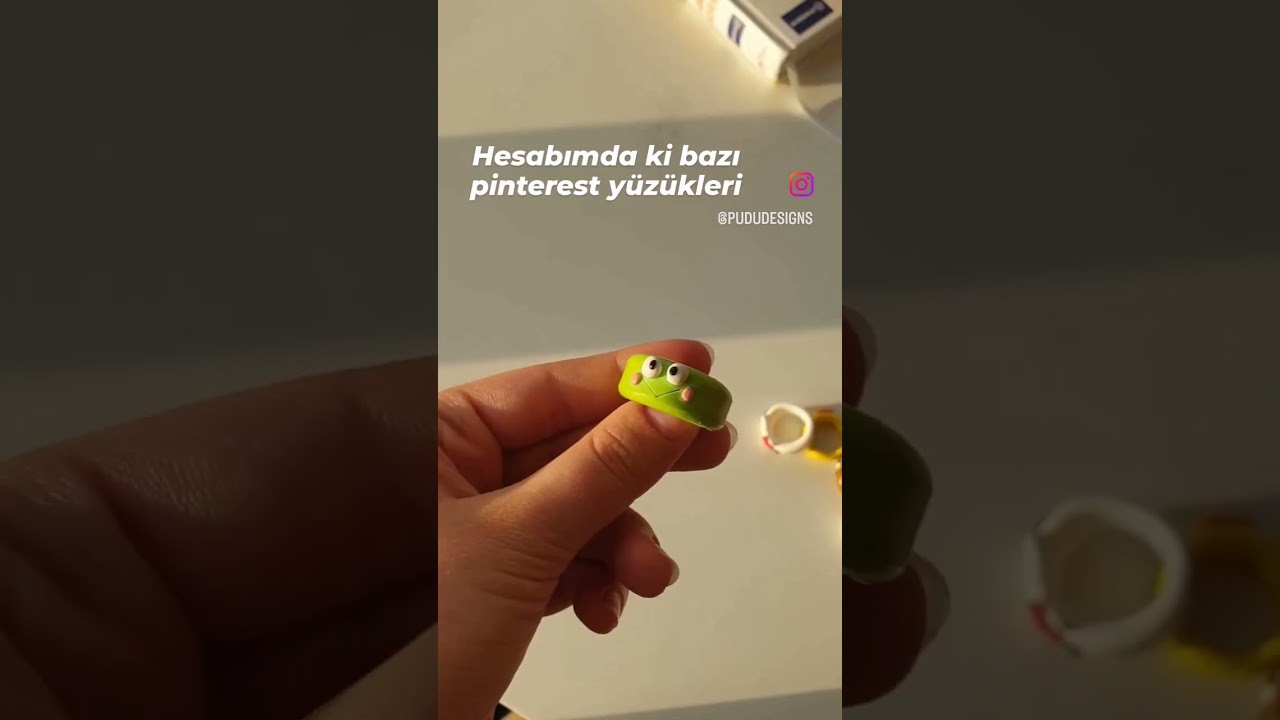 Polimer kil tasarım y&uuml;z&uuml;klerimm 💖 Abone olmayı unutmayın