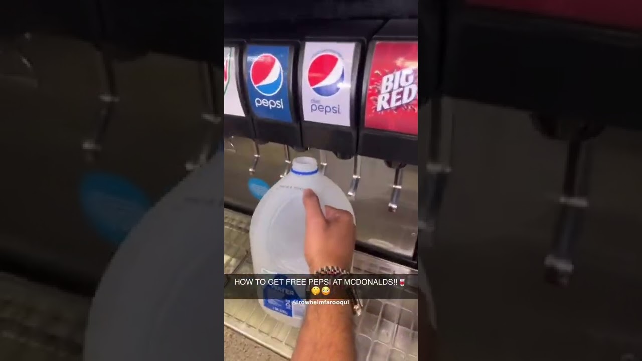 HOW TO GET PEPSI FROM MCDONALDS!!🥤😈😳 #shorts