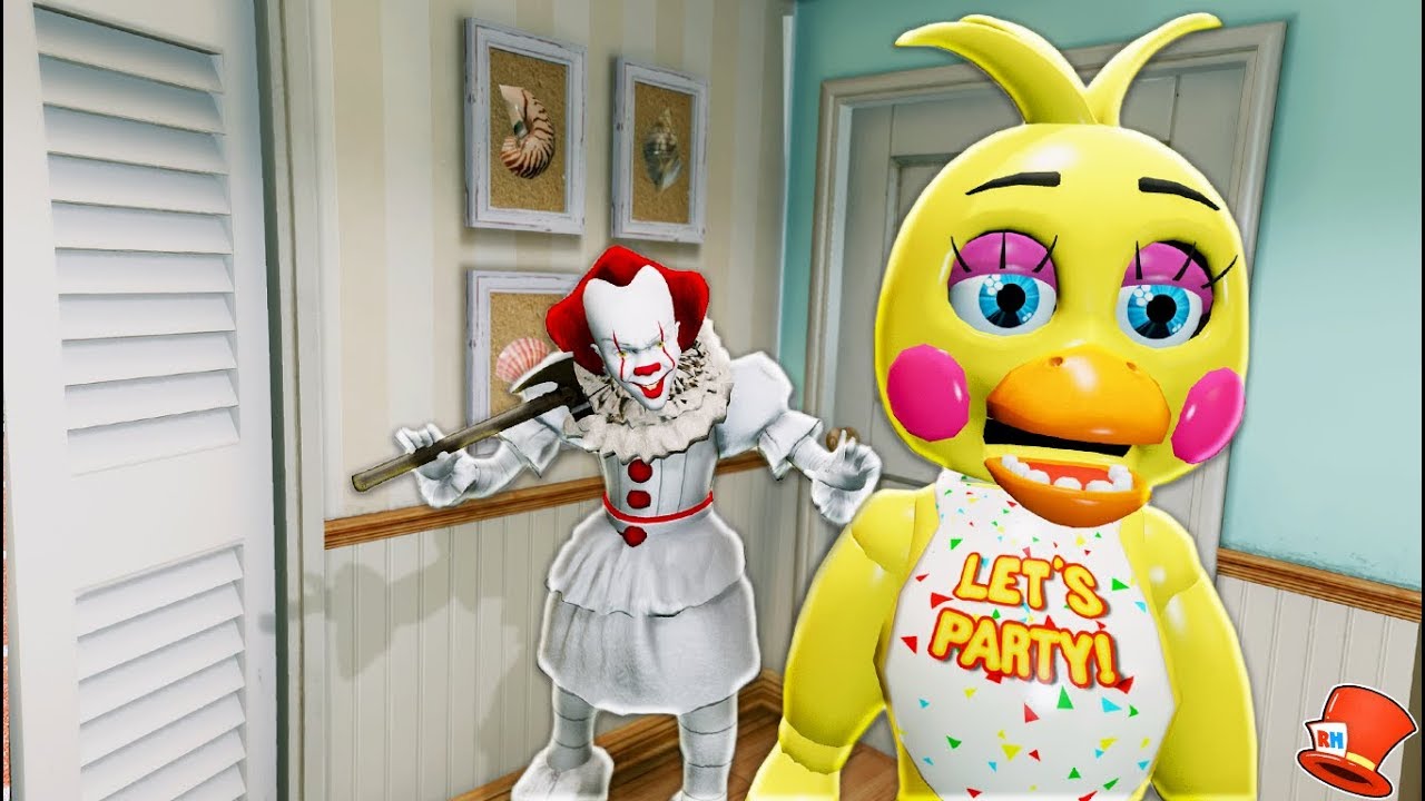 PENNYWISE CLOWN IS IN MY HOUSE! (GTA 5 Mods FNAF RedHatter)