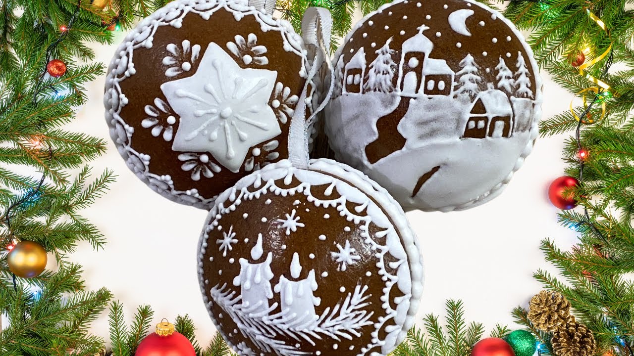 Decorate with Me: 3D Gingerbread Tree Balls 🎄 | Festive Christmas Ornament Ideas