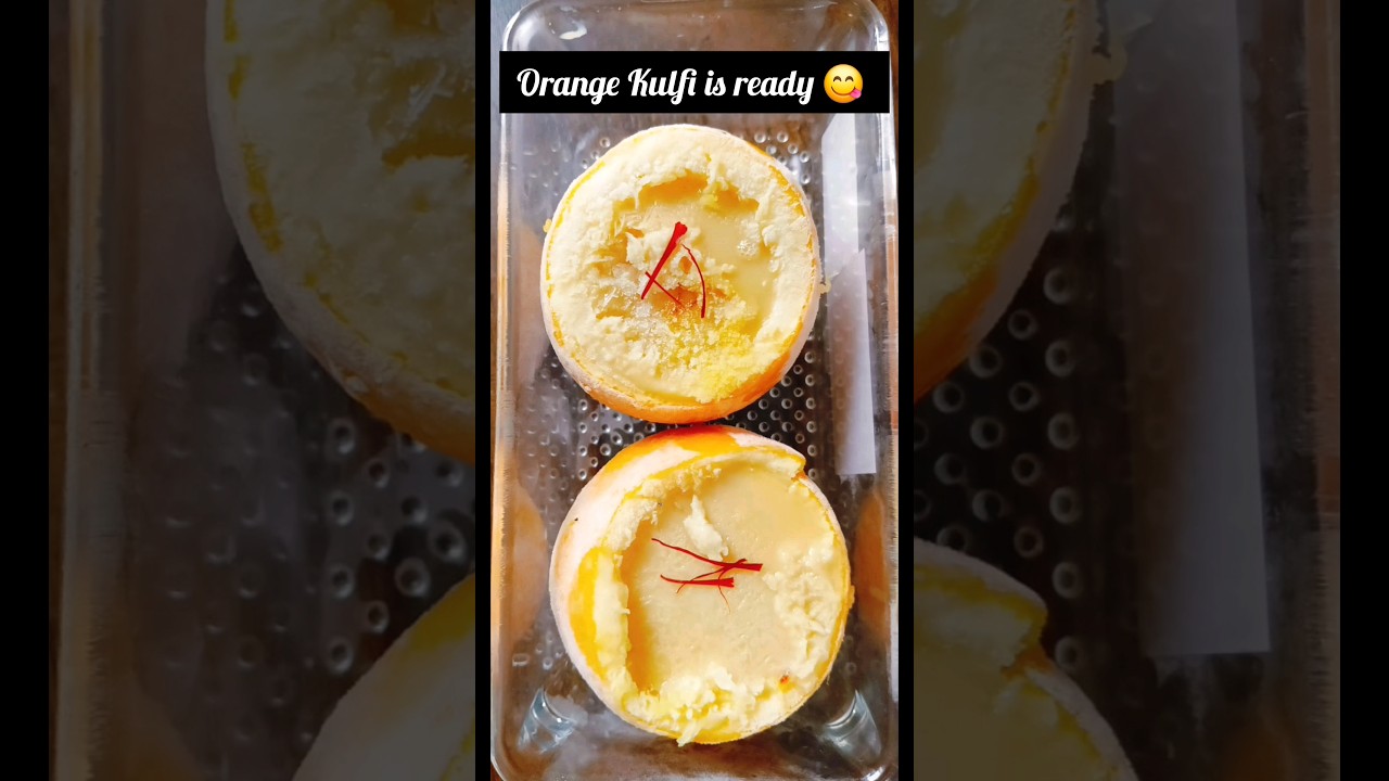 Orange Kulfi 🍊 || Orange Ice Cream