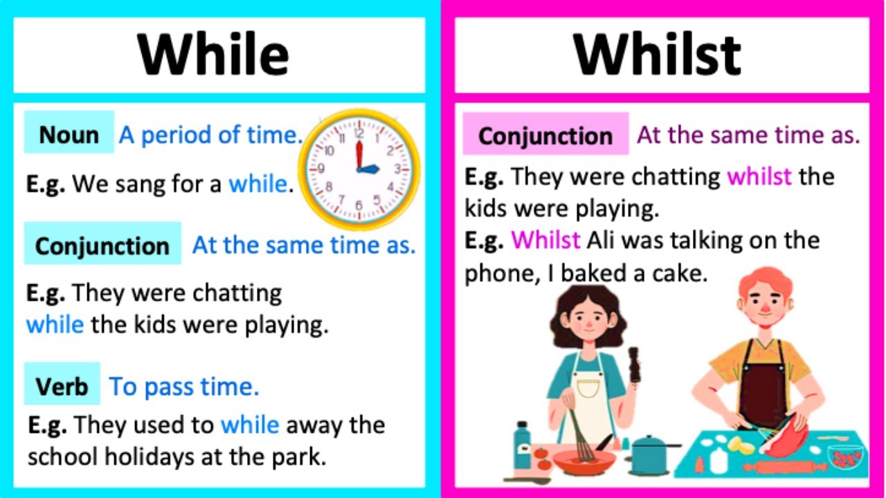 WHILE vs WHILST 🤔  | What's the difference? | Learn with examples