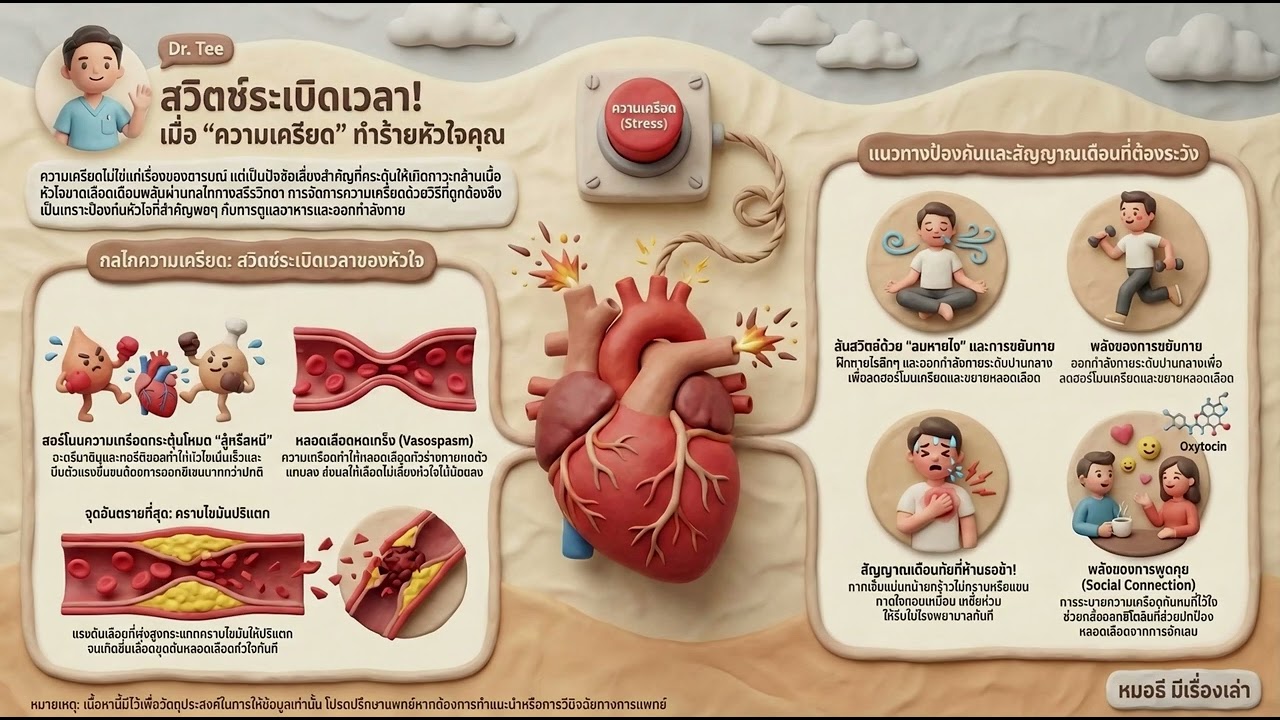 จัดการความเครียด ป้องกันกล้ามเนื้อหัวใจขาดเลือดเฉียบพลัน