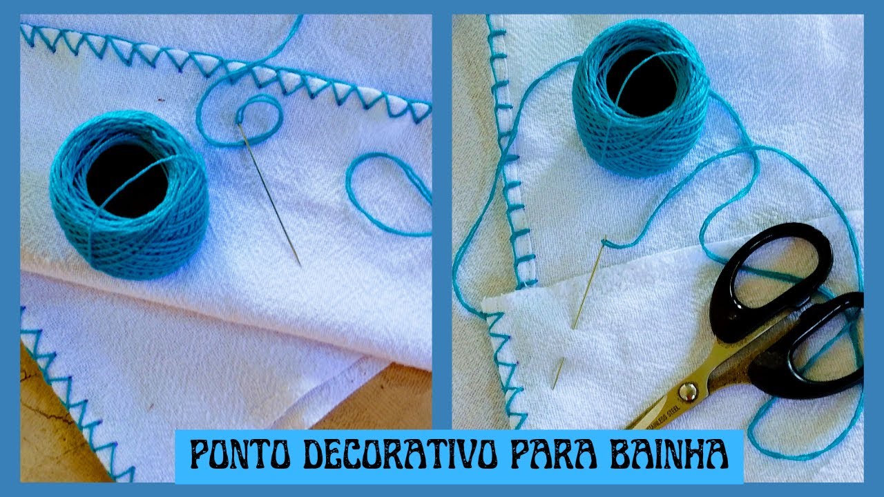 Ponto Decorativo para a Bainha do Seu Pano de Prato