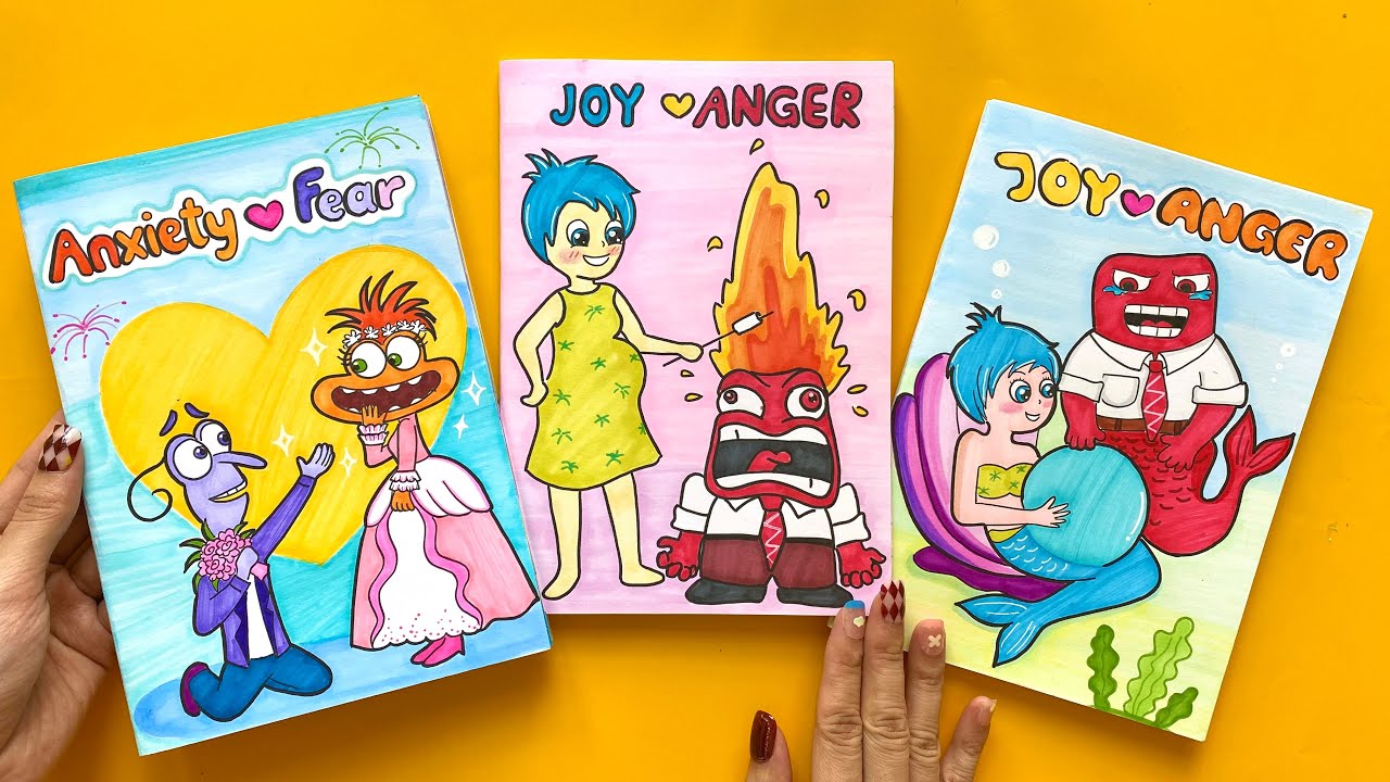 Joy x Anger , Anxiety x Fear Game Book ❤️INSIDE OUT Paper Toy | DISGUST  Rescue Pregnant Joy