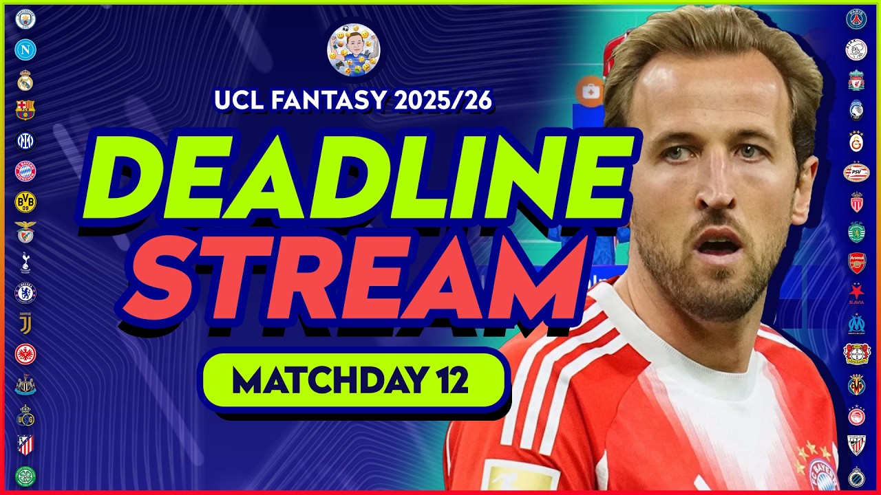 UCL FANTASY MATCHDAY 12 DEADLINE STREAM 🚨Rank: 426th | Champions League Fantasy 2025/26