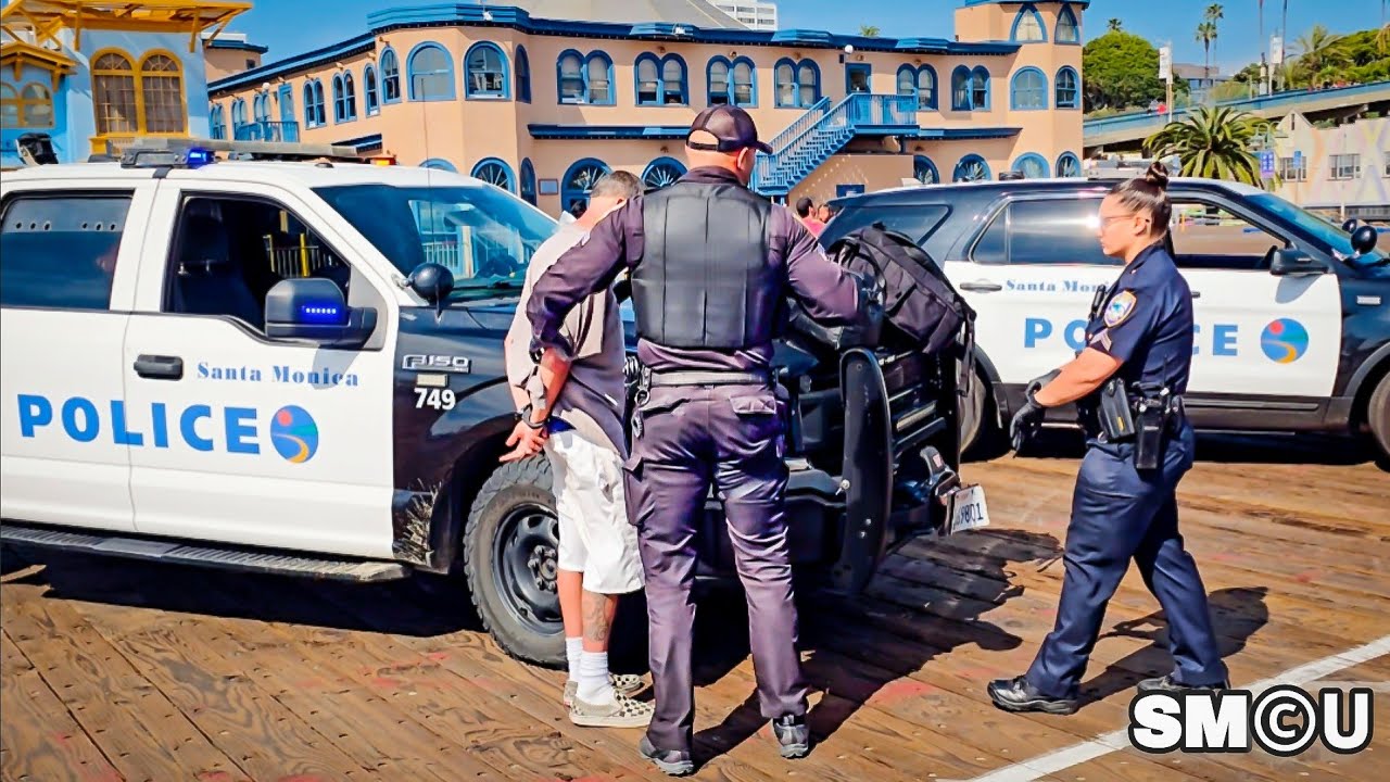 𝗪𝗔𝗥𝗥𝗔𝗡𝗧 𝗔𝗥𝗥𝗘𝗦𝗧𝗦: Police Detain Two Men Camping on Santa Monica Pier
