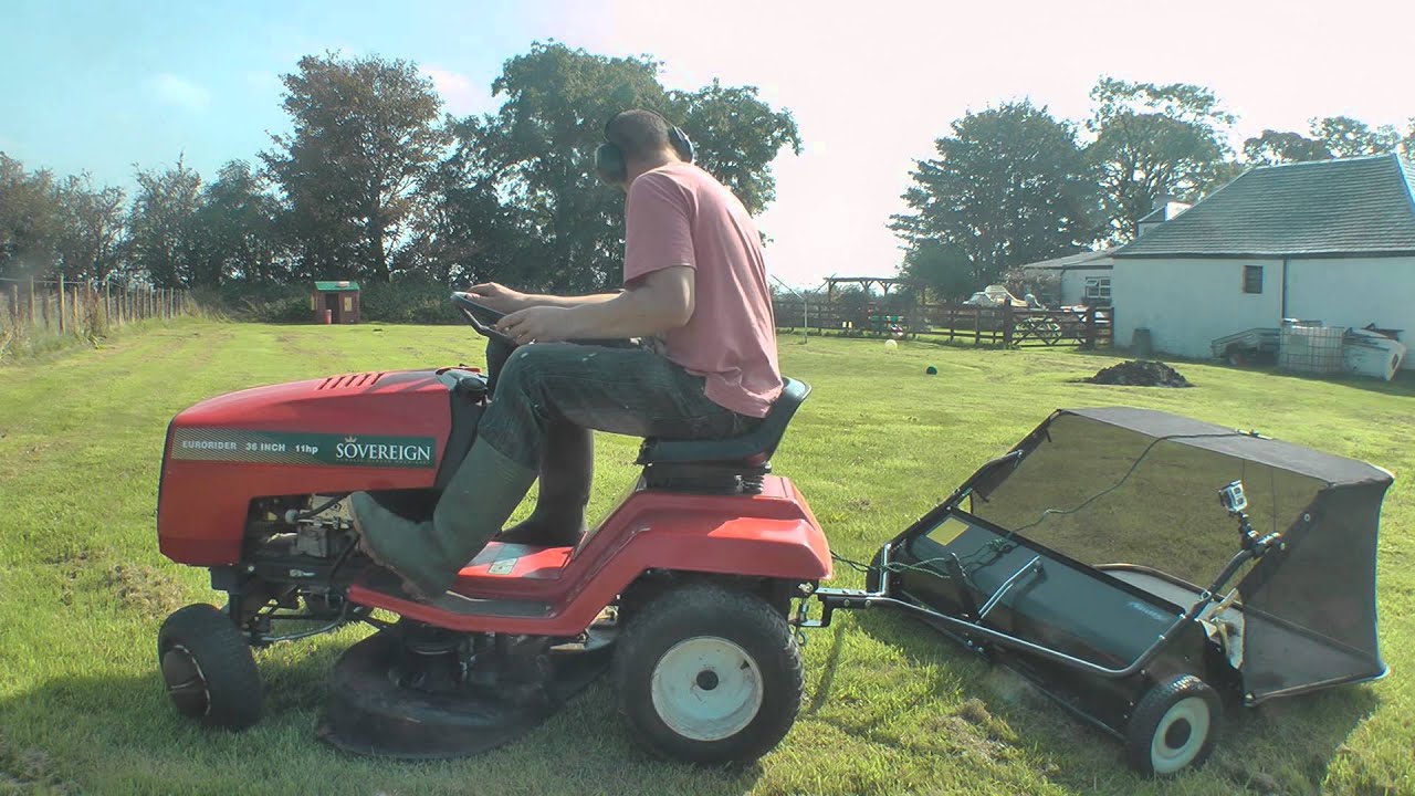 Trying Out My New  Lawn Sweeper