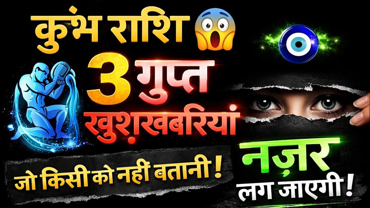 कुंभ राशि 😱 3 गुप्त खुशख़बरियाँ जो किसी को नहीं बतानी | नज़र लग जाएगी